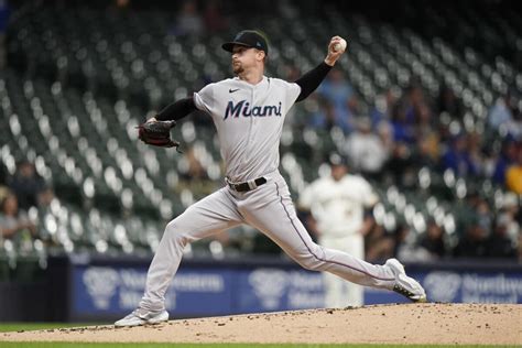 Braxton Garrett works 6 strong innings as Marlins beat Brewers 2-0